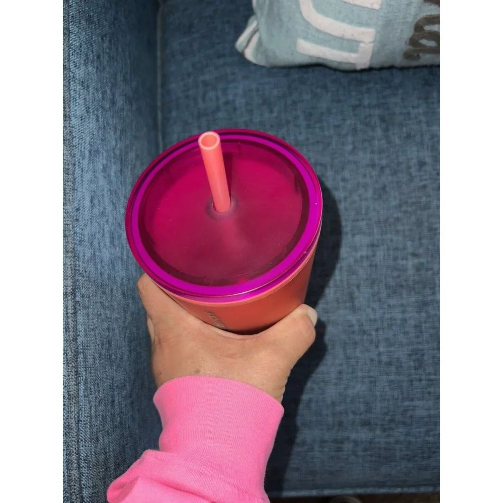 STARBUCKS 2022 SPRING RED FLORAL SOFT TOUCH‎ COLD CUP TUMBLER VENTI 24 OZ